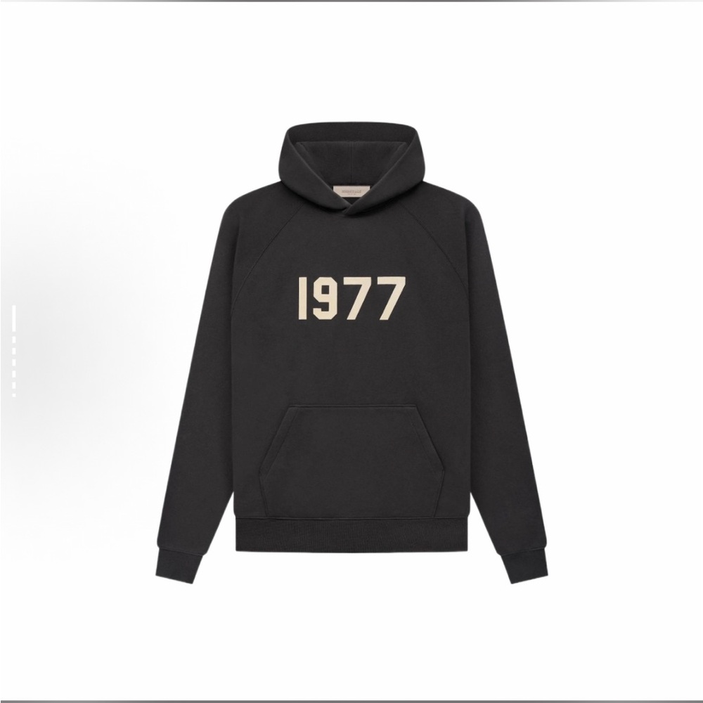 Fear of God Black Hoodie with Cream 1977 Print